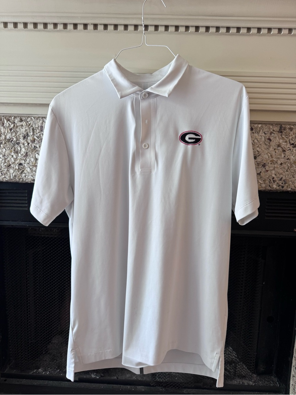 Columbia White Polo with Georgia 'G' Logo